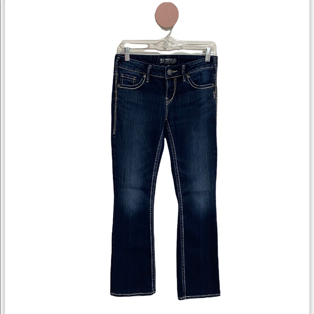 Silver Aiko Bootcut Dark Wash Jeans Size 27